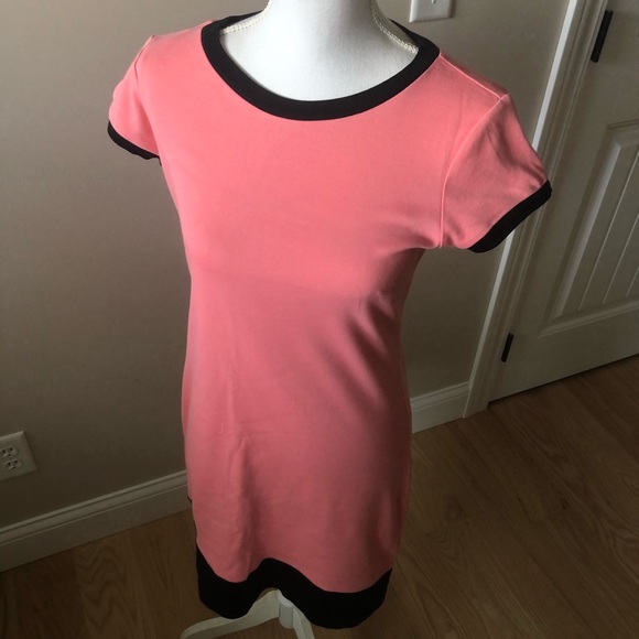 Coral Pink and Black New York and Company Dress - Picture 3 of 6